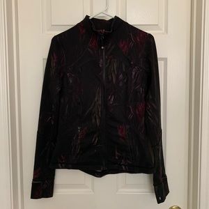 Lululemon black floral jacket